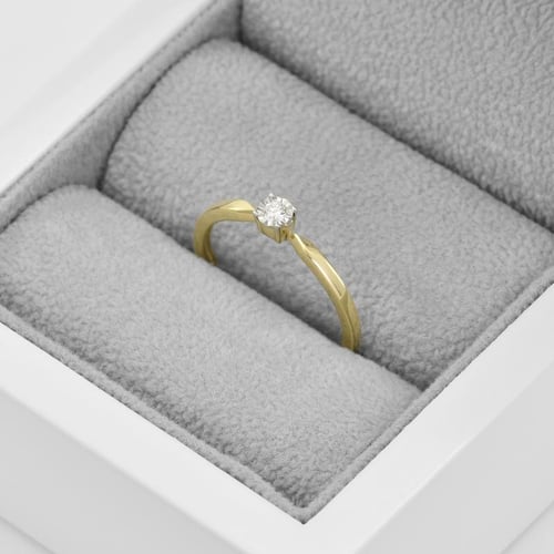 Elegantní zásnubní prsten s diamantem Ximena