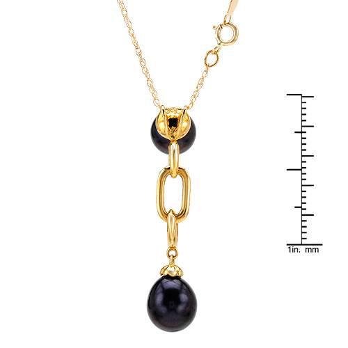 Zlatý náhrdelník s perlami a diamanty Firoza 1356