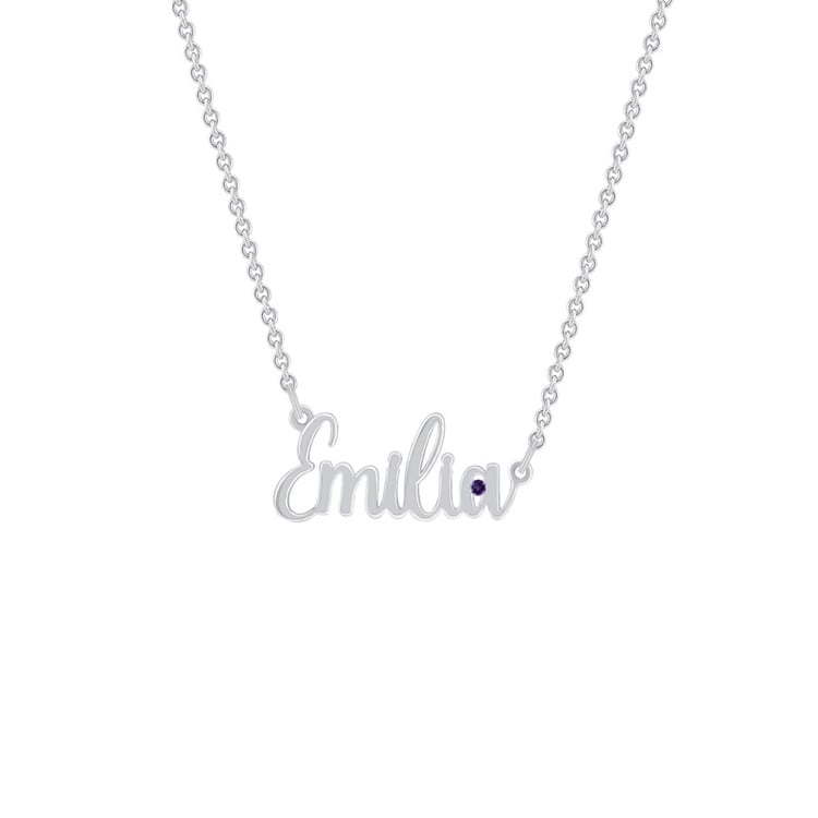 Zlatý náhrdelník se jménem a ametystem 72638