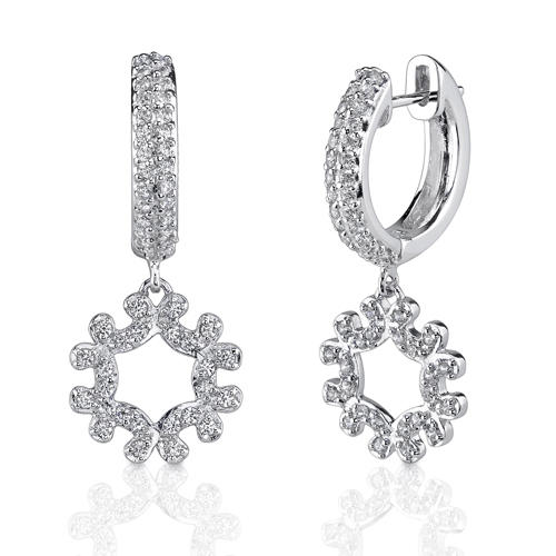 Stříbrné náušnice zdobené zirkony