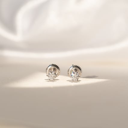 Minimalistické náušnice s lab-grown diamanty Jayne