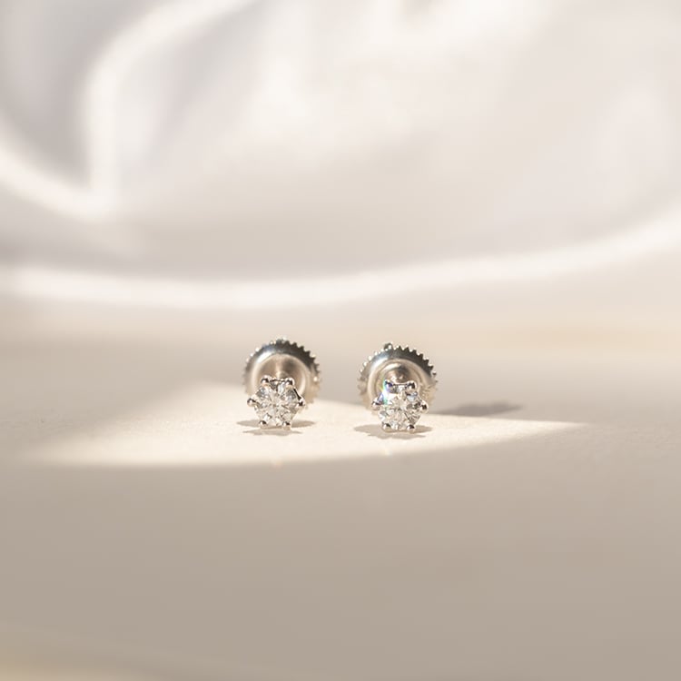 Minimalistické náušnice s lab-grown diamanty Jayne 98406