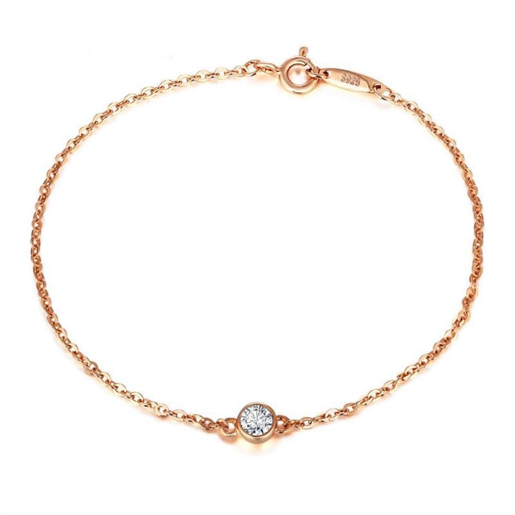 Náramek pozlacený růžovým zlatem Ednah