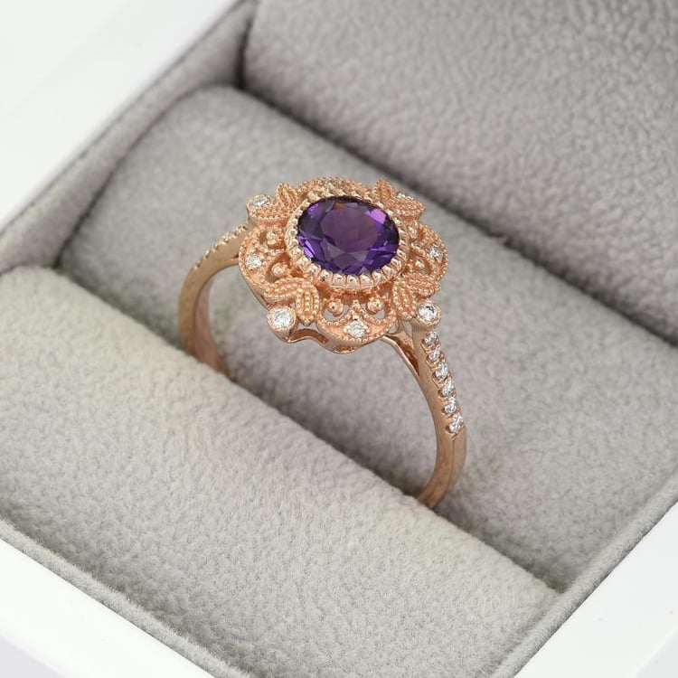 Prsten s ametystem 51544