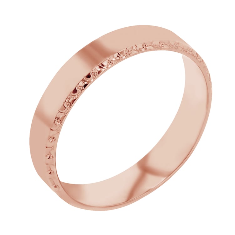 Zlaté snubní prsteny se zdobenými okraji Rahim 113790