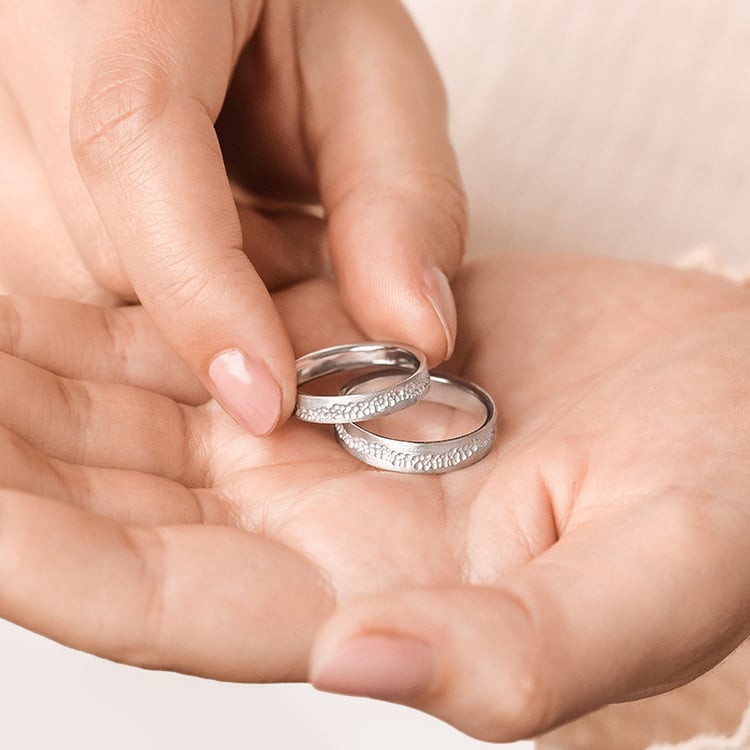 Matné snubní prsteny ze zlata Bobble 155205