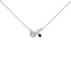 Cluster náhrdelník s akvamarínem, safírem, měsíčním kamenem a diamantem Millie