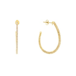 Zlaté flexi půlkruhové náušnice s diamanty Streep