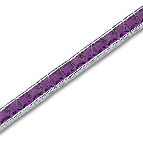 Stříbrní náramek s ametystem Kalani 5586