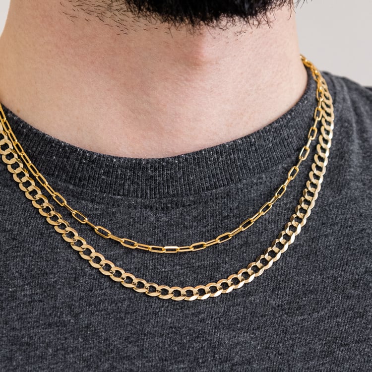 Masivní panzer řetízek 55 cm z 14k zlata 119681