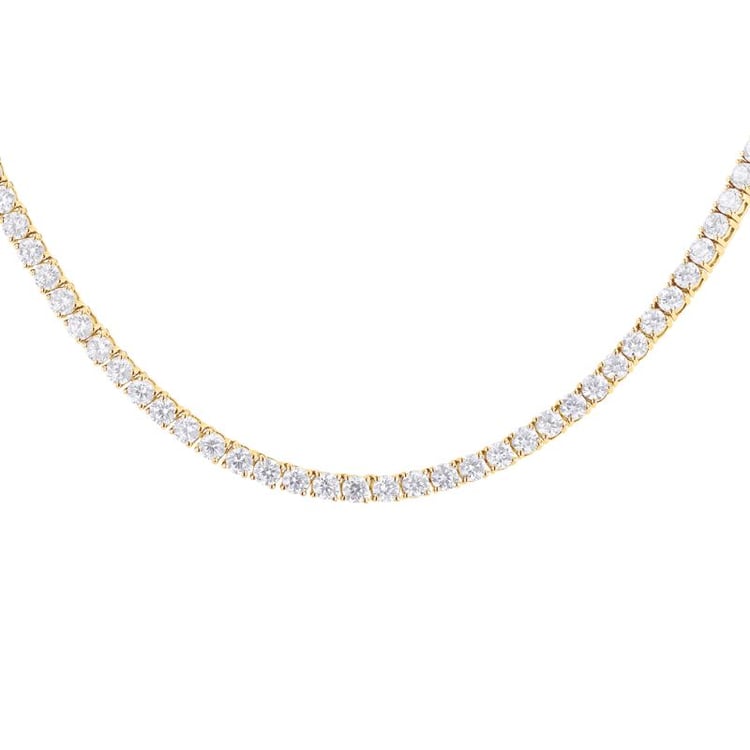 Zlatý tenisový náhrdelník s lab-grown diamanty Gibson 140961
