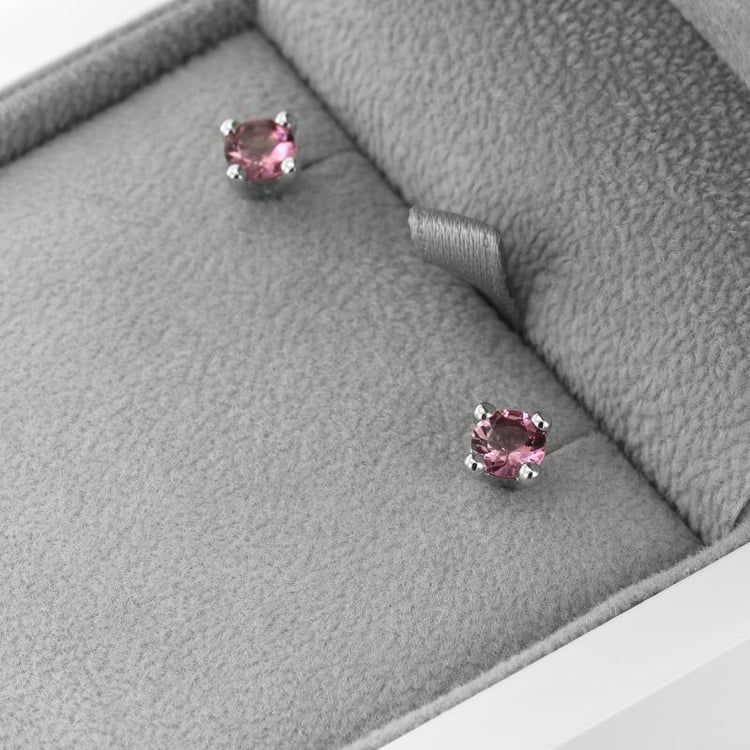 Napichovací náušnice s turmalíny z bílého zlata 47867