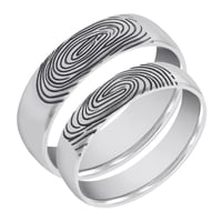 Snubní prsteny ze zlata s otisky prstů Hiale