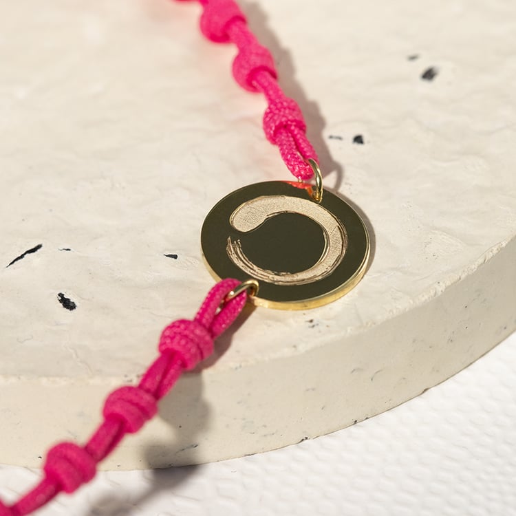 Šňůrkový jóga náramek se symbolem Enso 133869