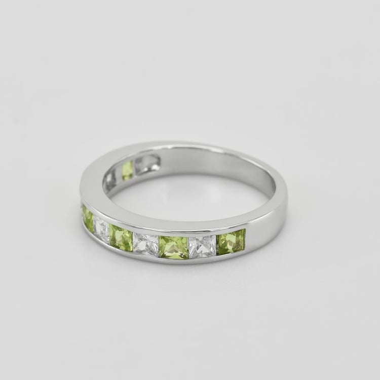 Stříbrný prsten s olivíny 39580