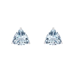 Stříbrné náušnice s nebesky modrými topazy Nellie