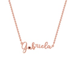 Zlatý náhrdelník se jménem a drahokamem Harlow