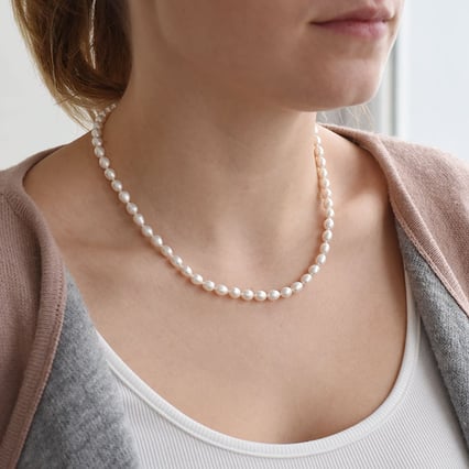 Perlový náhrdelník ze stříbra Ayelet