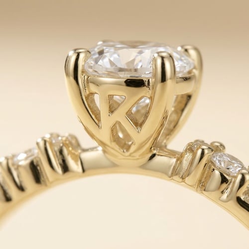 Zásnubní prsten s výběrem písmene a diamanty Carina