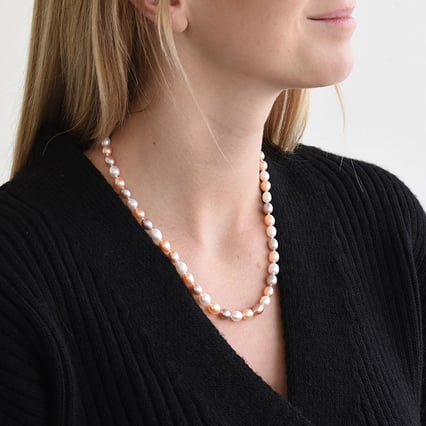 Náhrdelník s barvenými perlami Alma