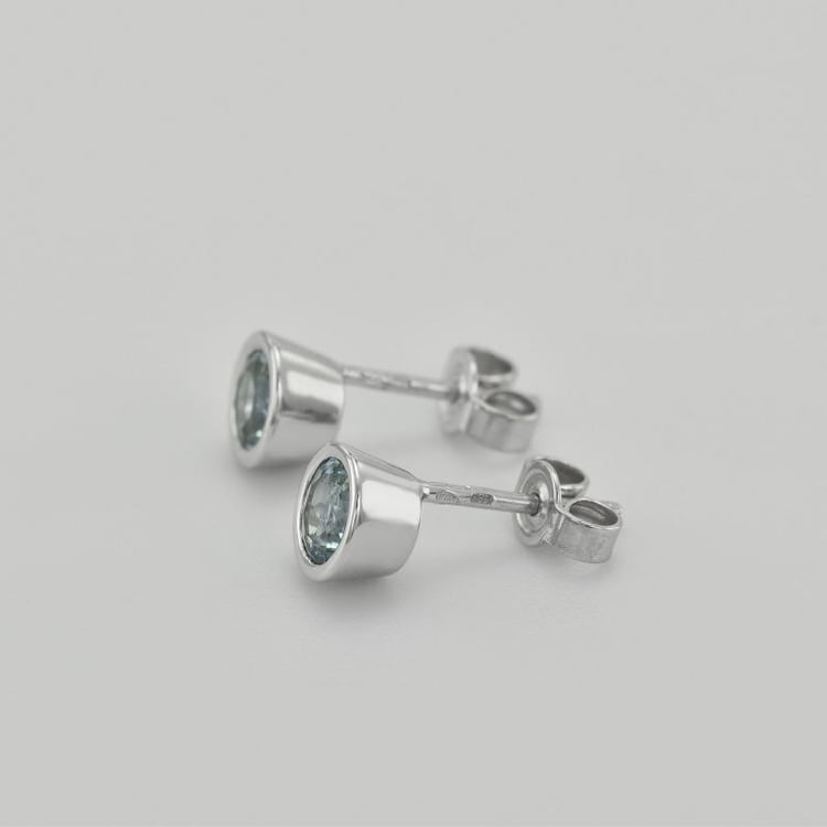 Akvamarínové náušnice ze zlata 40800