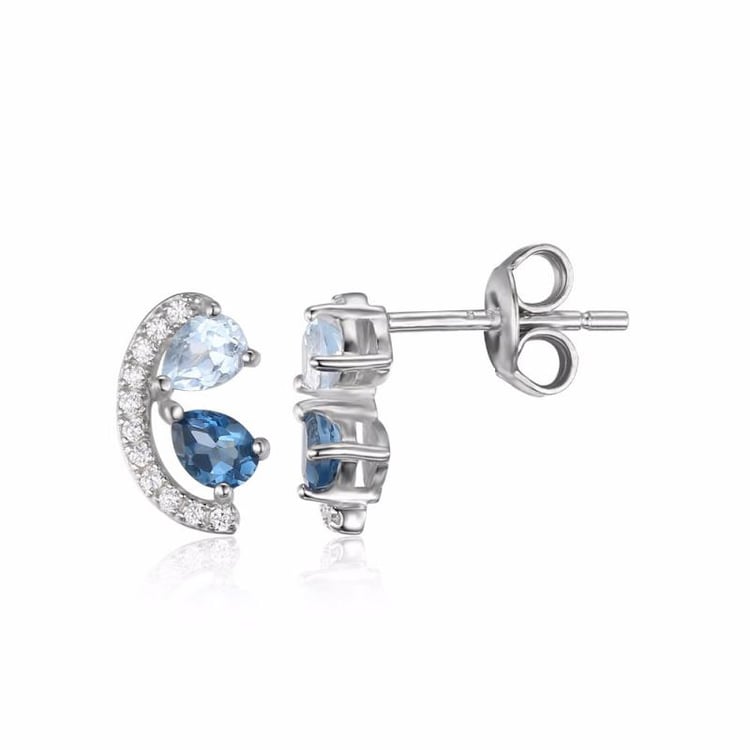 Náušnice s topazy 20556