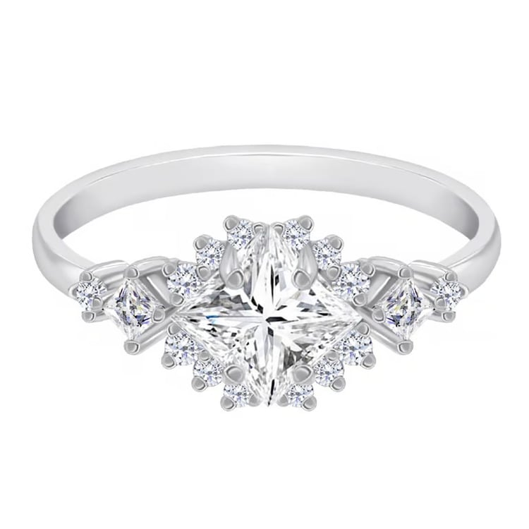 Zásnubní prsten s 0.60ct IGI princess certifikovaným lab-grown diamantem Medrie