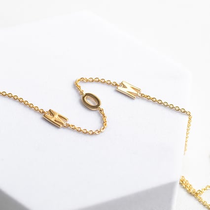 Náhrdelník se 3 písmenky podle vaší volby Lupe