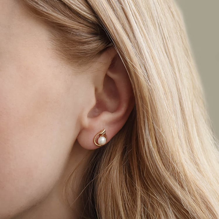 Perlové náušnice ze zlata 93875