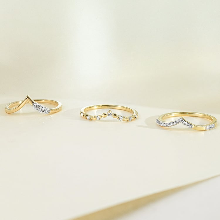 Zlatý prsten s lab-grown diamanty Eveline 163600