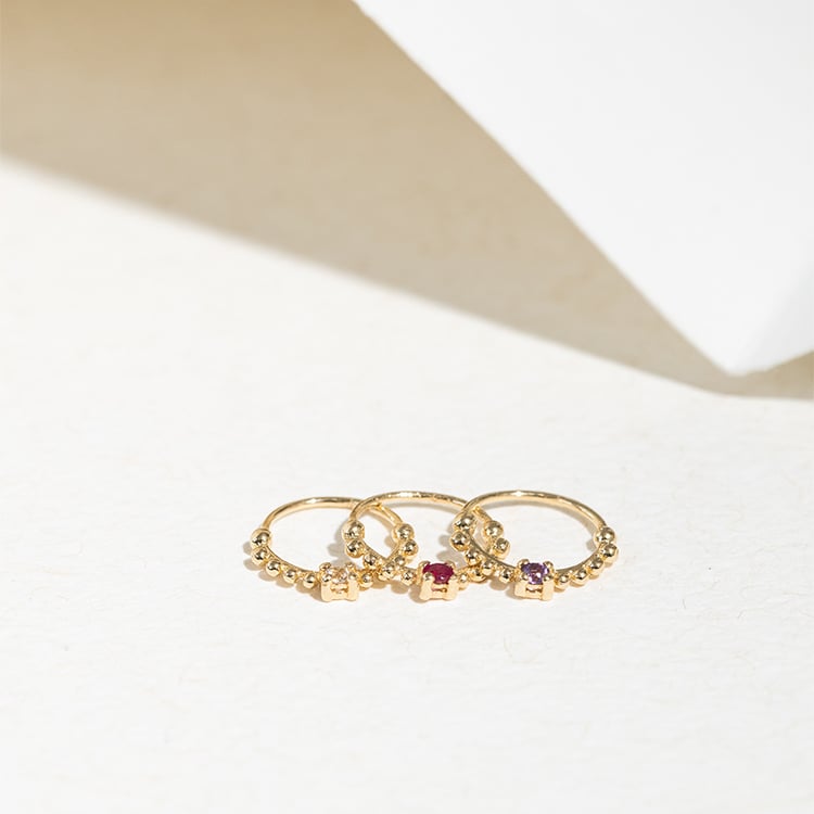 Zlatý septum piercing s ametystem Arla 123056