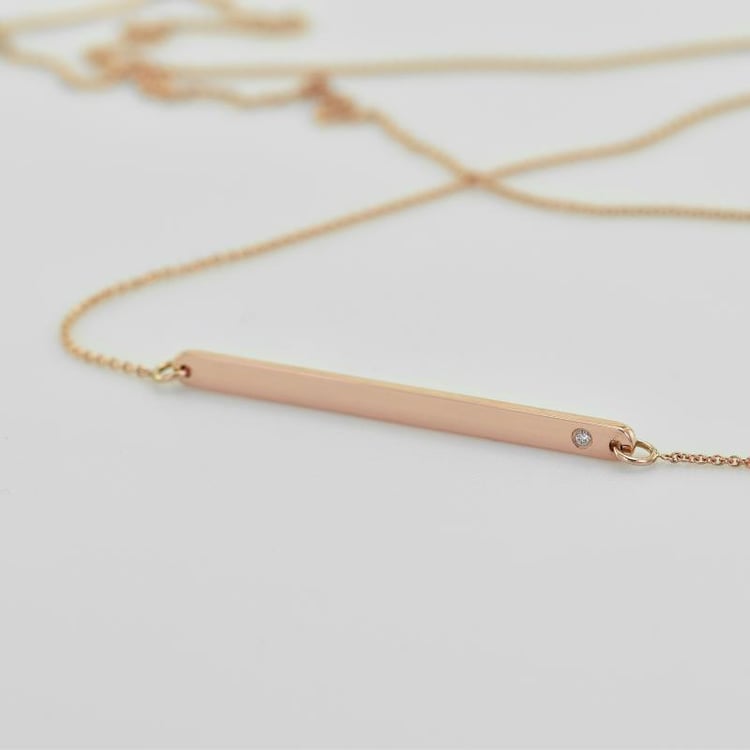 Jemný stříbrný náhrdelník s diamantem Dayna 103762