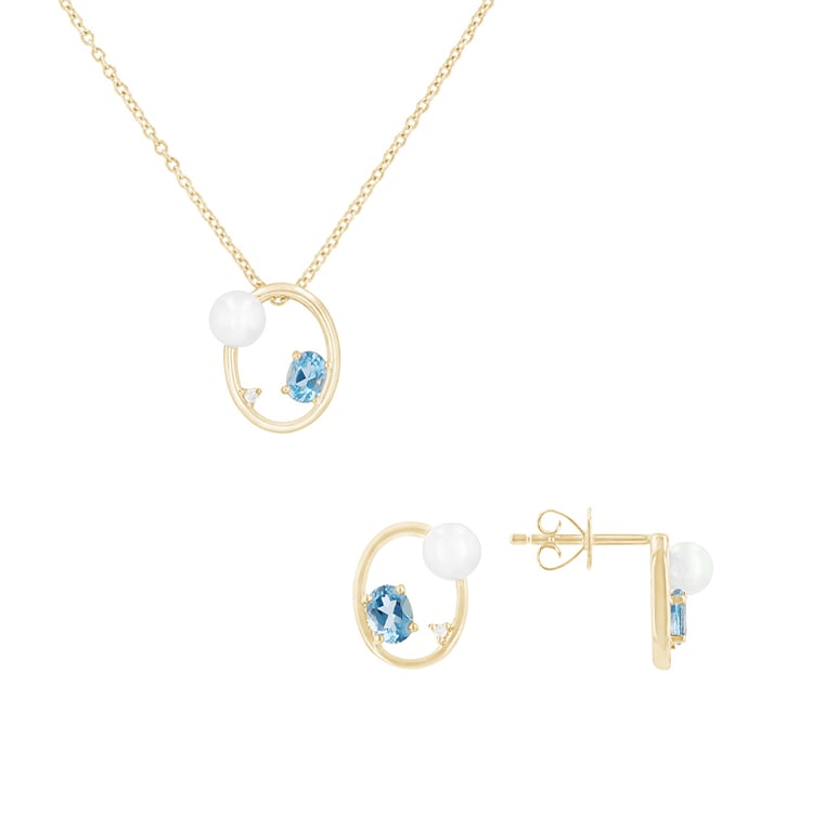 Kolekce šperků s perlami, švýcarskými topazy a diamanty Arlene