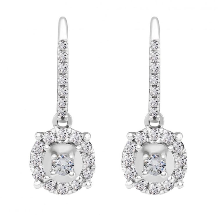 Diamantové náušnice z bílého zlata Eliot