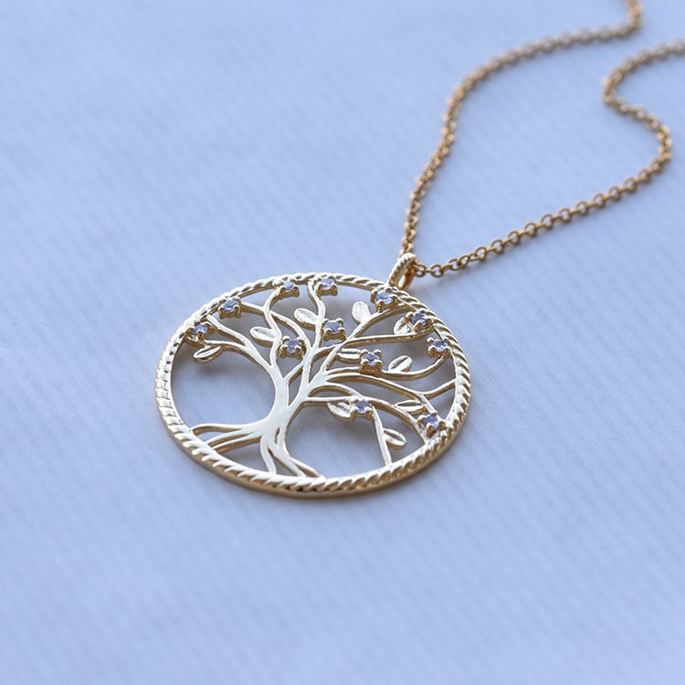 Tanzanitový náhrdelník ve tvaru stromu 72597