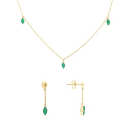 Zlatá kolekce šperků s brazilskými smaragdy Raíz
