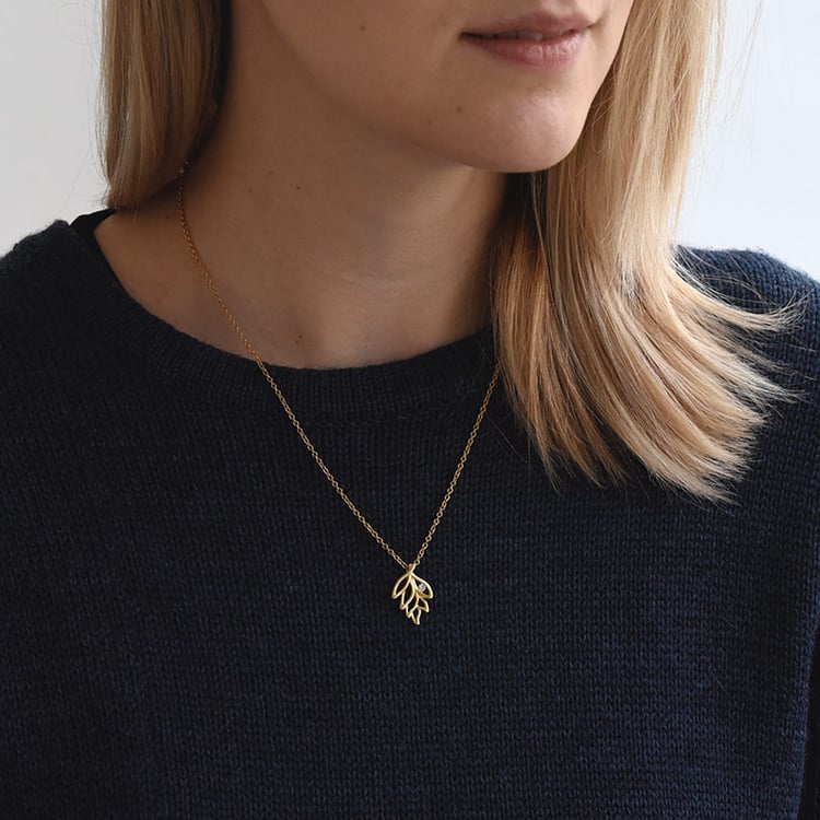 Stříbrný pozlacený přívěsek se zirkonem 72698