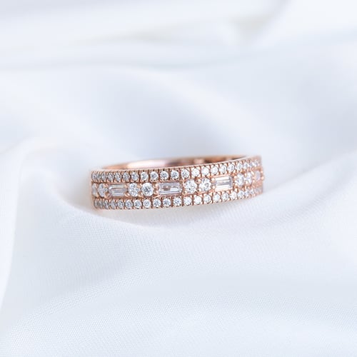 Luxusní half eternity prsten s diamanty Irenaeus