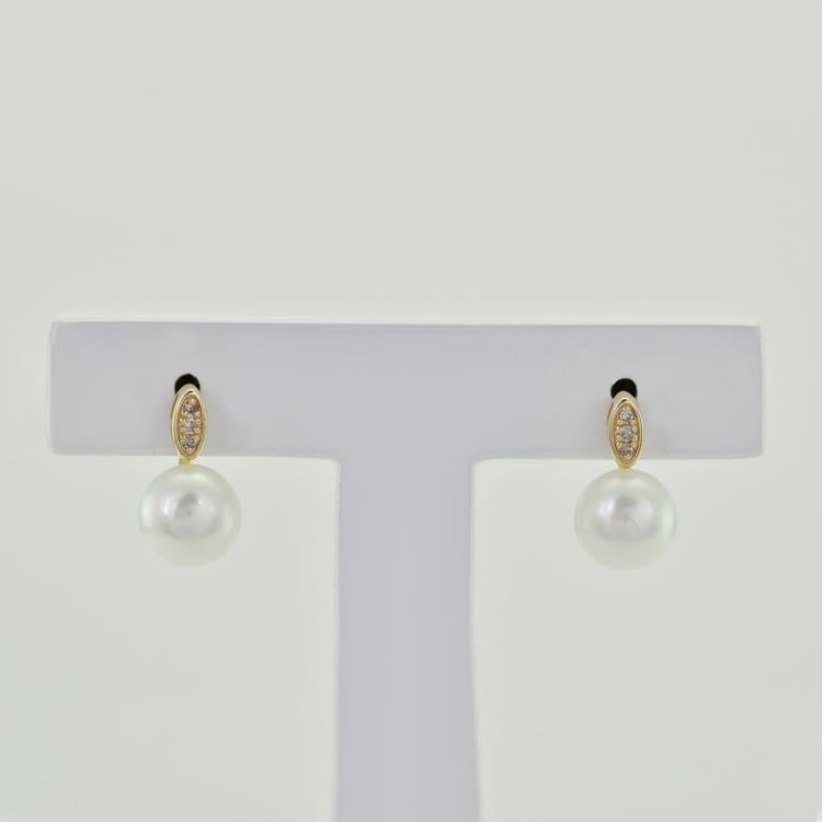 Náušnice s perlami a diamanty 73206