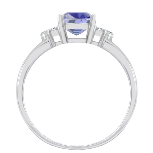 Zlatý prsten s tanzanitem a diamanty Essa