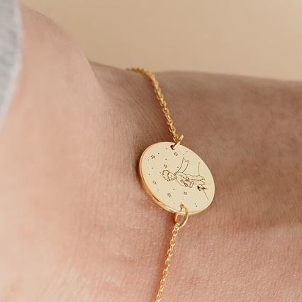 Náramek Malý princ s růží a gravírem