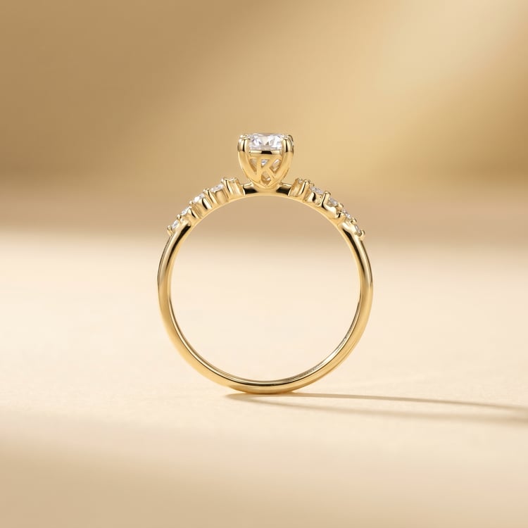 Zásnubní prsten s výběrem písmene a lab-grown diamanty Carina 166796