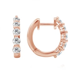 Kruhové náušnice zdobené diamanty Chay