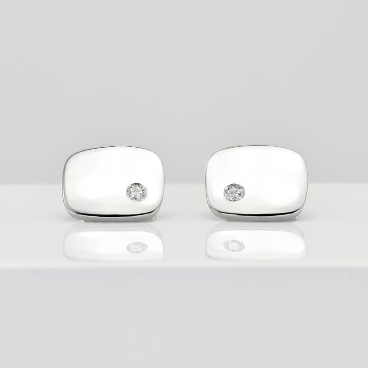 Zlaté manžetové knoflíčky s diamantem 13715