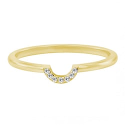 Vykrojený zlatý snubní prsten s diamanty Zarra