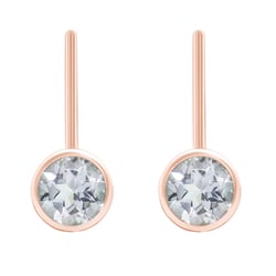 Zlaté visací náušnice s moissanity Vega