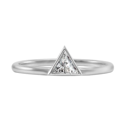 Minimalistický diamantový set tří prstenů ze zlata Nizes