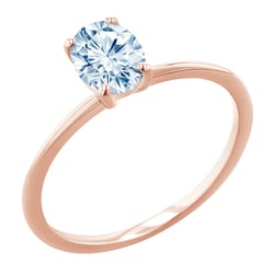 Elegantní zásnubní prsten s oval akvamarínem Frost