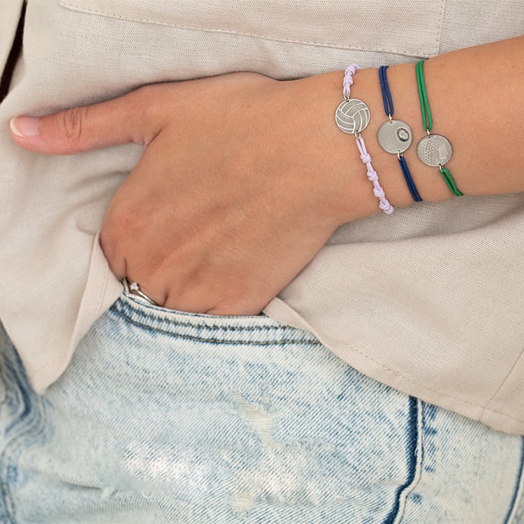 Šňůrkový náramek míč s gravírem dle vaší volby Volleyball 124812