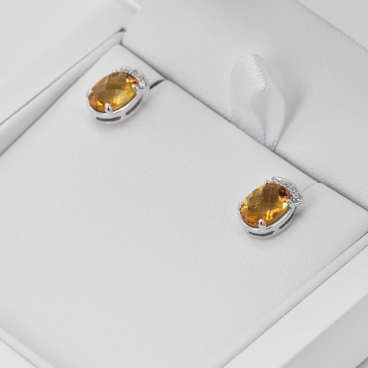 Náušnice s citríny 36790